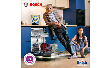 100 FREE washes by claiming a Finish Bundle on selected Bosch dishwashers