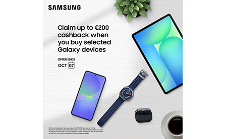 Samsung – Claim up to €200 Cashback